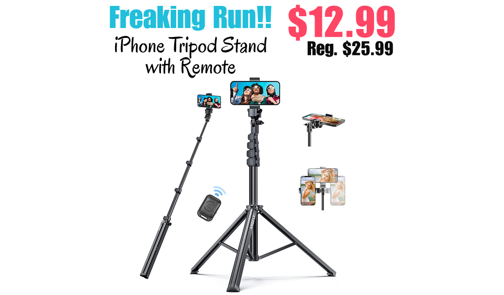 iPhone Tripod Stand with Remote Only $12.99 Shipped on Amazon (Regularly $25.99)