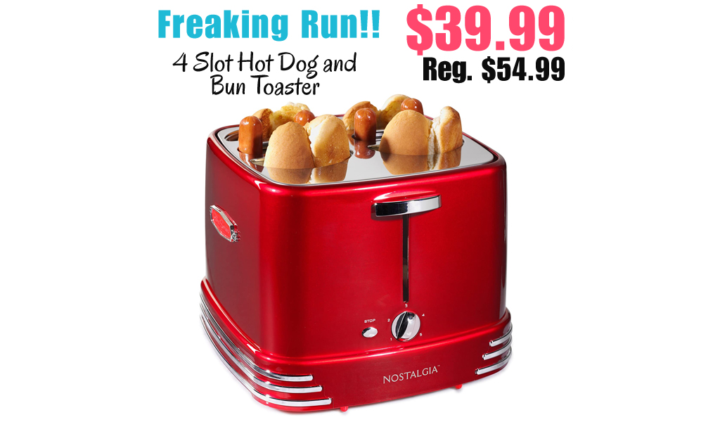 4 Slot Hot Dog and Bun Toaster Only $39.99 Shipped on Amazon (Regularly $54.99)