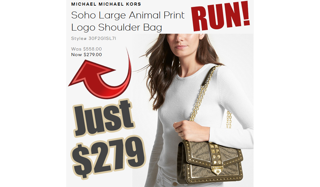 Animal Print Logo Shoulder Bag Only $279 Shipped (Regularly $558)