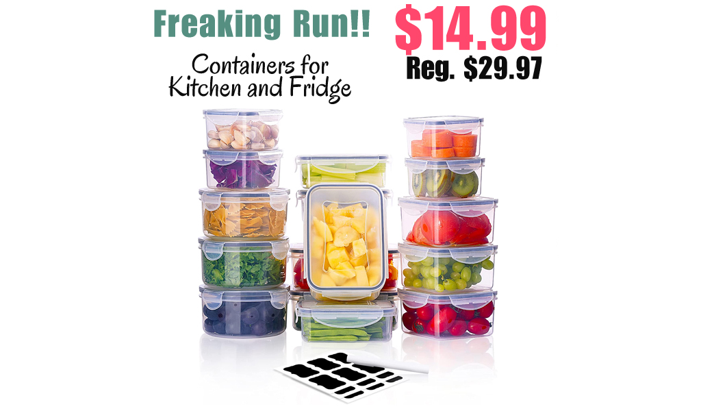 Containers for Kitchen and Fridge Only $14.99 Shipped on Amazon (Regularly $29.97)