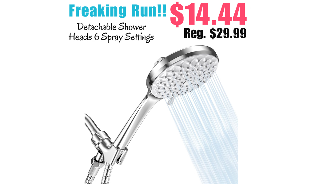Detachable Shower Heads 6 Spray Settings Only $14.44 Shipped on Amazon (Regularly $29.99)