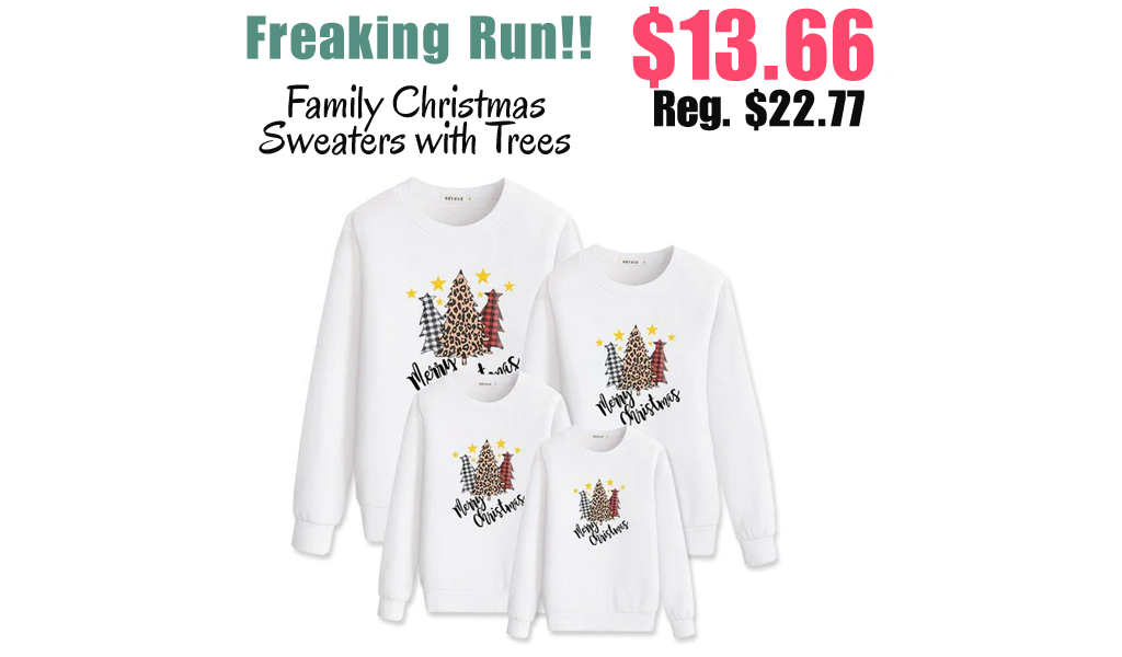 Family Christmas Sweaters with Trees Only $13.66 (Regularly $22.77)