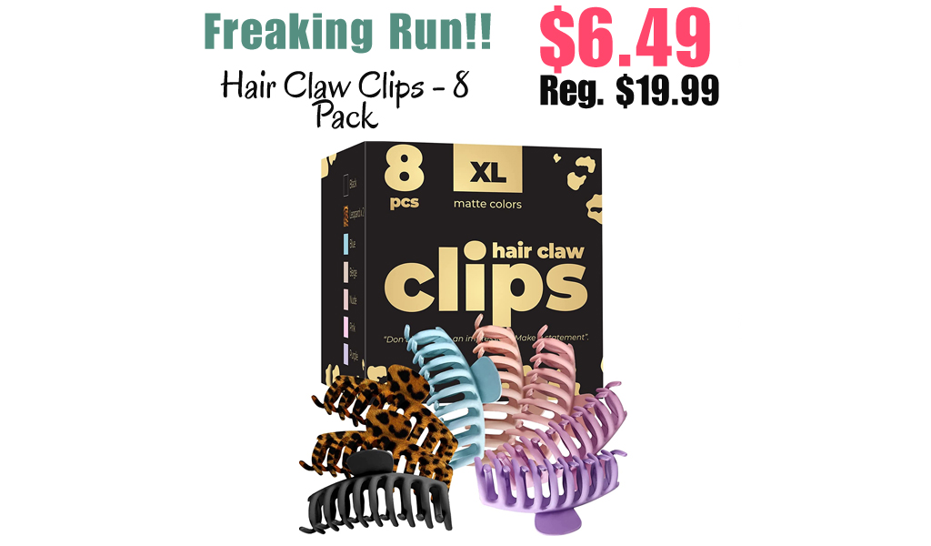Hair Claw Clips - 8 Pack Only $6.49 Shipped on Amazon (Regularly $19.99)