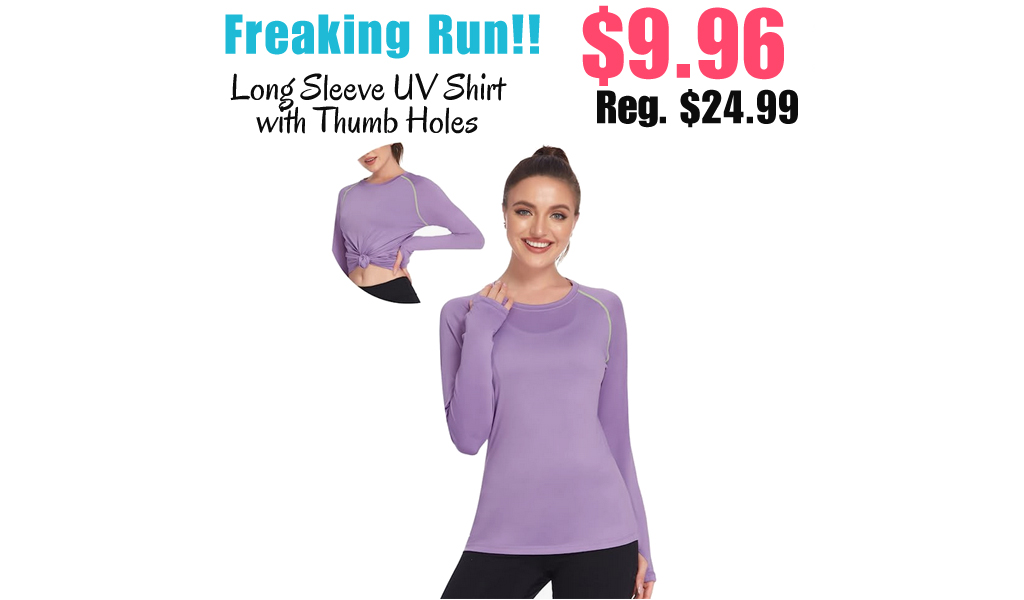 Long Sleeve UV Shirt with Thumb Holes Only $9.96 Shipped on Amazon (Regularly $24.99)