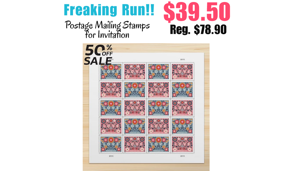 Postage Mailing Stamps for Invitation Only $39.5 Shipped on Amazon (Regularly $78.9)