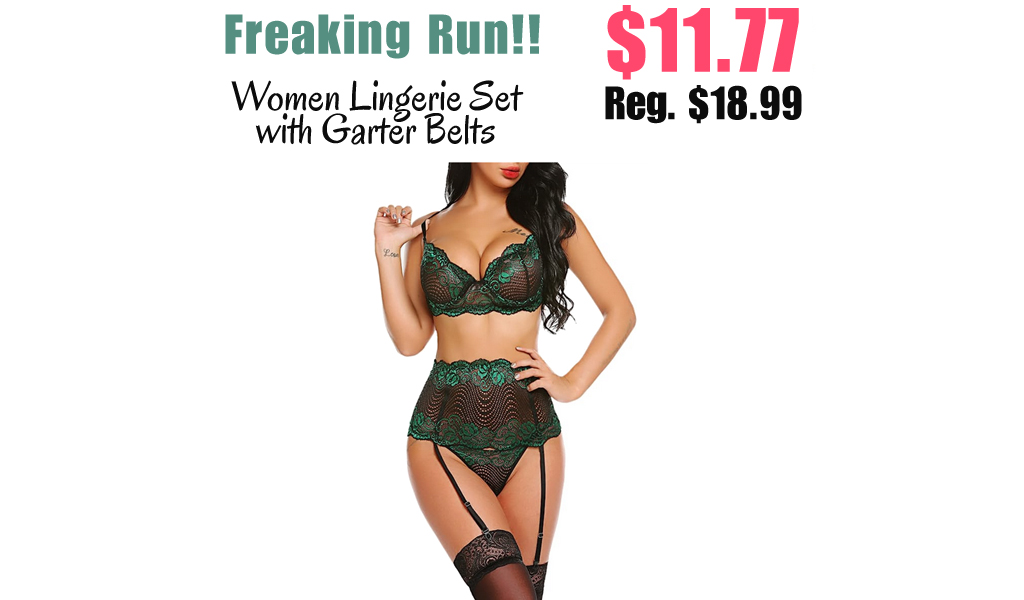 Women Lingerie Set with Garter Belts Only $11.77 Shipped on Amazon (Regularly $18.99)