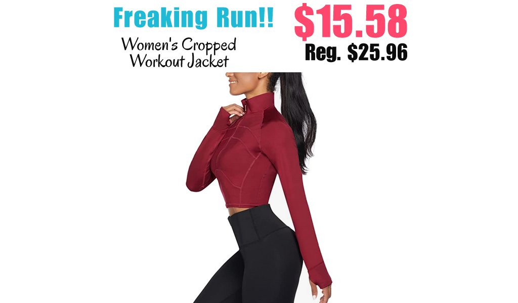 Women's Cropped Workout Jacket Only $15.58 Shipped on Amazon (Regularly $25.96)