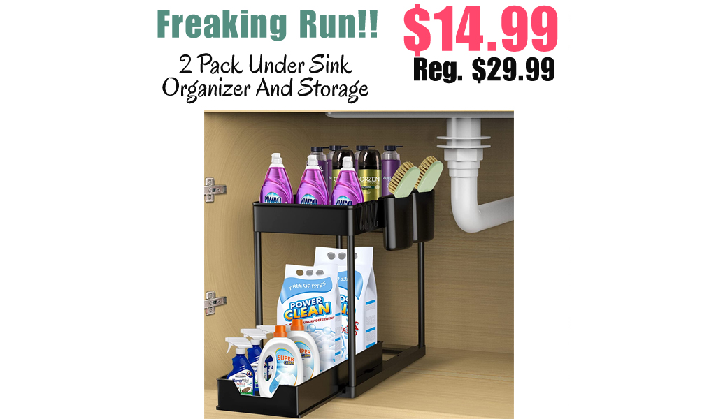 2 Pack Under Sink Organizer And Storage Only $14.99 Shipped on Amazon (Regularly $29.99)