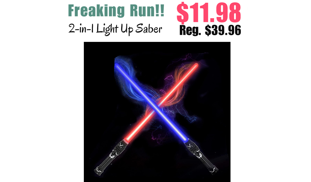 2-in-1 Light Up Saber Only $11.98 Shipped on Amazon (Regularly $39.96)