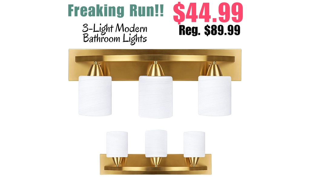 3-Light Modern Bathroom Lights Only $44.99 Shipped on Amazon (Regularly $89.99)