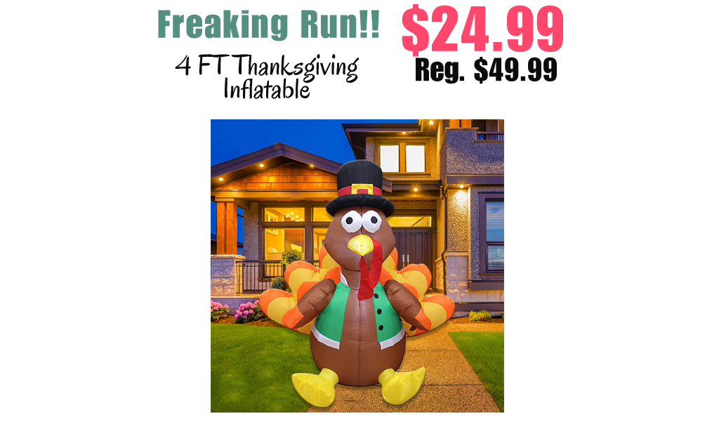 4 FT Thanksgiving Inflatable Only $24.99 Shipped on Amazon (Regularly $49.99)