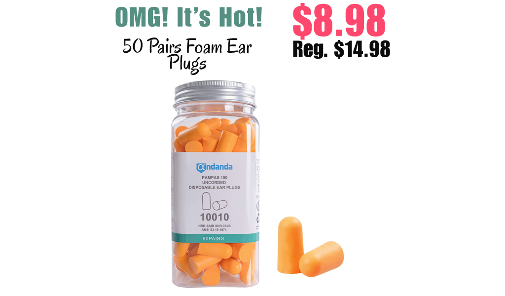 50 Pairs Foam Ear Plugs Only $8.98 Shipped on Amazon (Regularly $14.98)