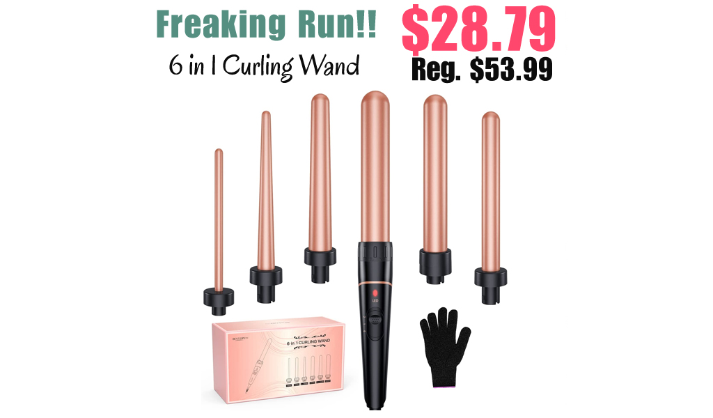 6 in 1 Curling Wand Only $28.79 Shipped on Amazon (Regularly $53.99)
