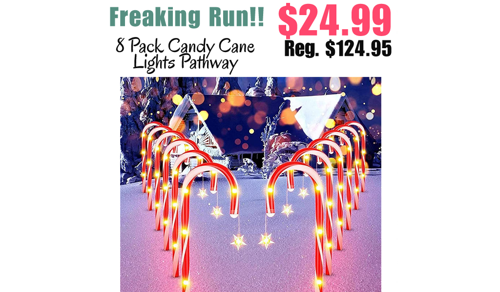8 Pack Candy Cane Lights Pathway Only $24.99 Shipped on Amazon (Regularly $124.95)