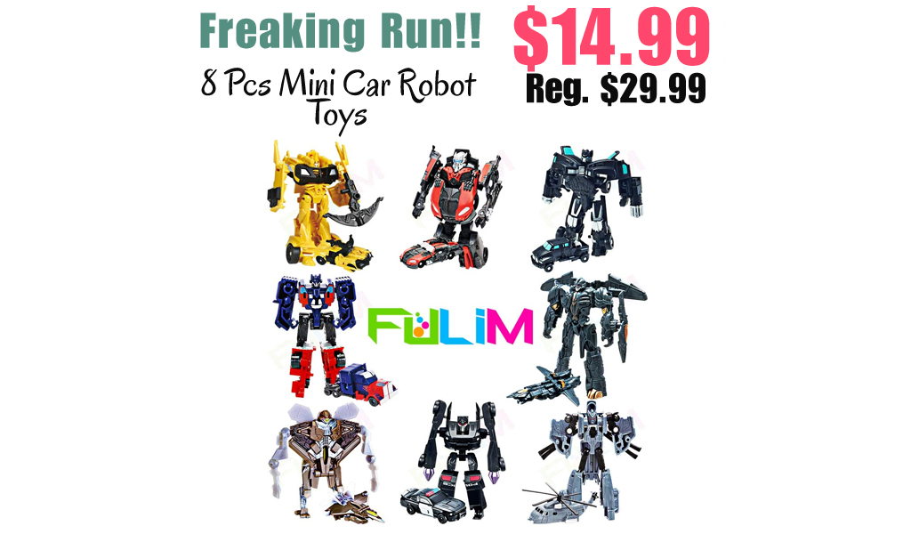 8 Pcs Mini Car Robot Toys Only $14.99 Shipped on Amazon (Regularly $29.99)