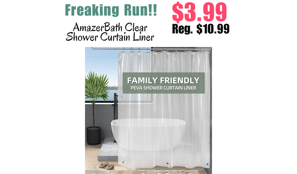 AmazerBath Clear Shower Curtain Liner Only $3.99 Shipped on Amazon (Regularly $10.99)
