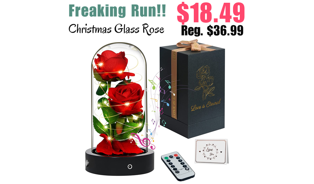 Christmas Glass Rose Only $18.49 Shipped on Amazon (Regularly $36.99)