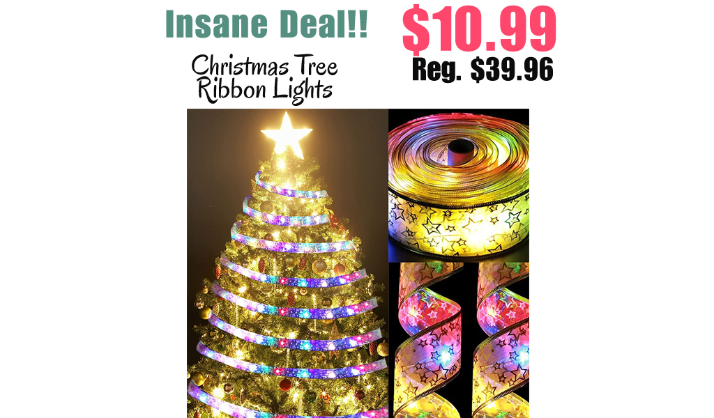 Christmas Tree Ribbon Lights Only $10.99 Shipped on Amazon (Regularly $39.96)