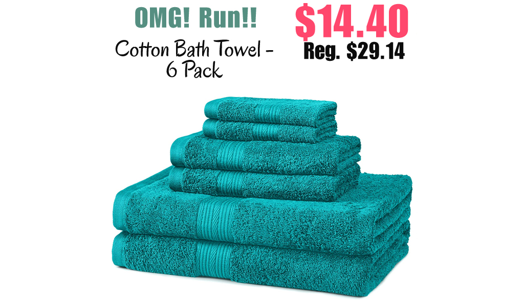 Cotton Bath Towel - 6 Pack Just $14.40 Shipped on Amazon (Regularly $29.14)