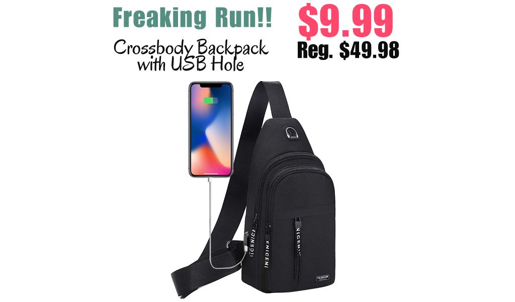 Crossbody Backpack with USB Hole Only $9.99 Shipped on Amazon (Regularly $49.98)