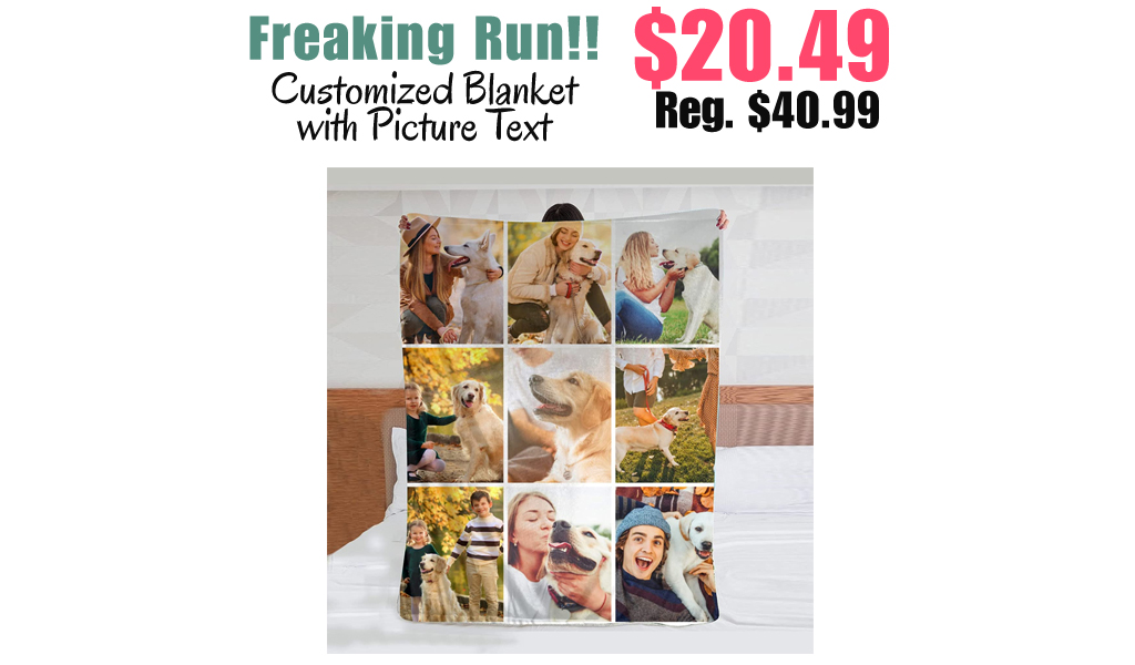 Customized Blanket with Picture Text Only $20.49 Shipped on Amazon (Regularly $40.99)