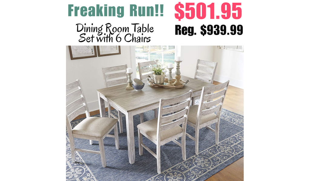 Dining Room Table Set with 6 Chairs Only $501.95 Shipped on Amazon (Regularly $939.99)