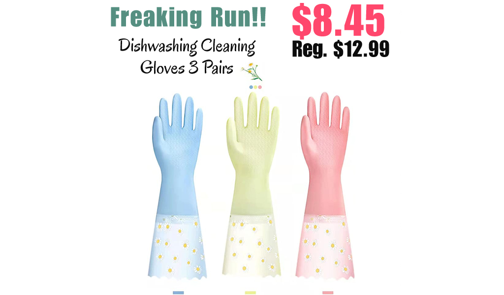 Dishwashing Cleaning Gloves 3 Pairs Only $8.45 Shipped on Amazon (Regularly $12.98)