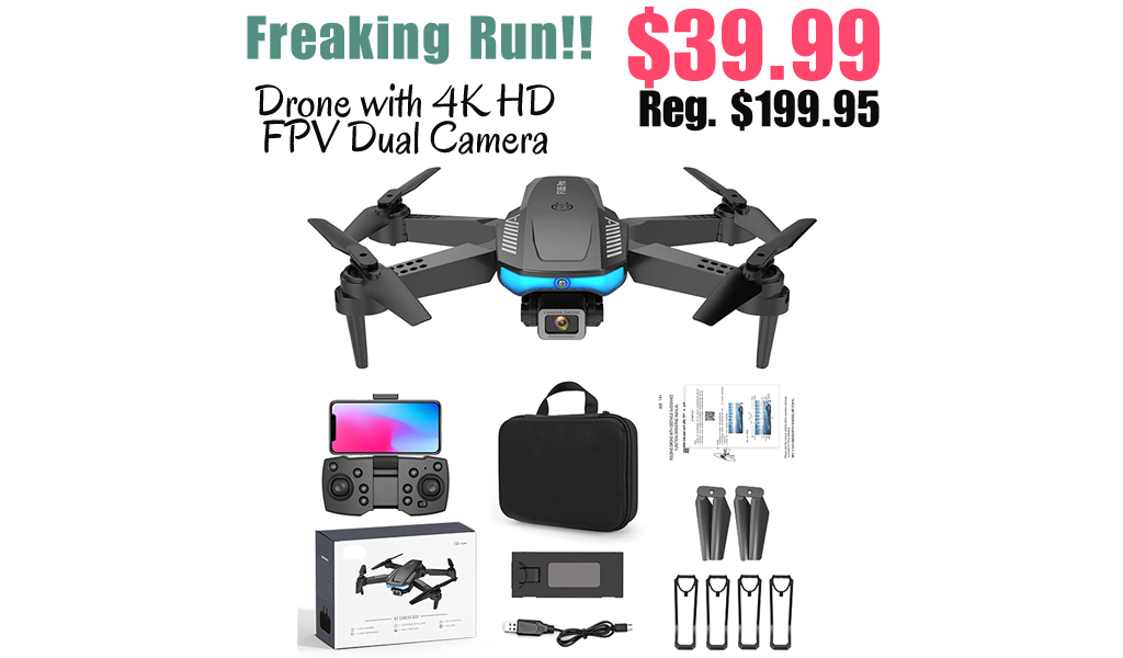 Drone with 4K HD FPV Dual Camera Only $39.99 Shipped on Amazon (Regularly $199.95)