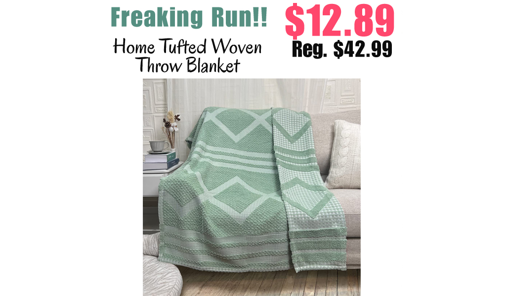 Home Tufted Woven Throw Blanket Only $12.89 Shipped on Amazon (Regularly $42.99)