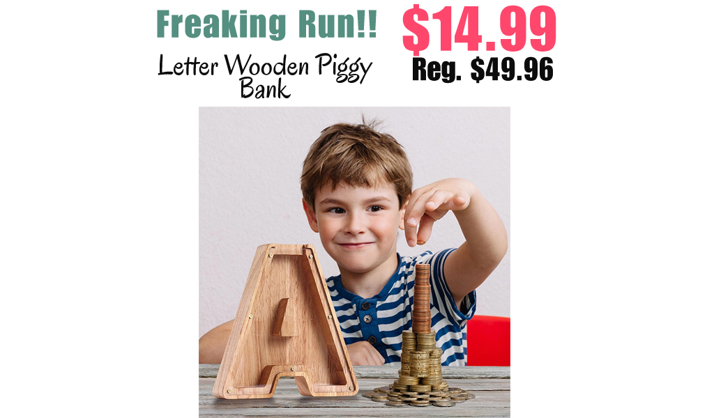 Letter Wooden Piggy Bank Only $14.99 Shipped on Amazon (Regularly $49.96)