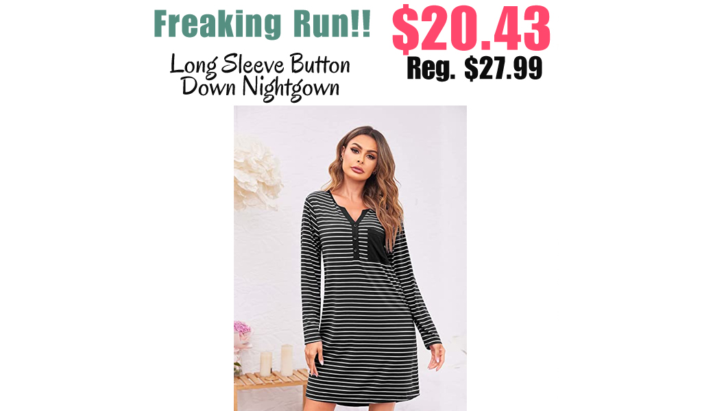 Long Sleeve Button Down Nightgown Only $20.43 Shipped on Amazon (Regularly $27.99)