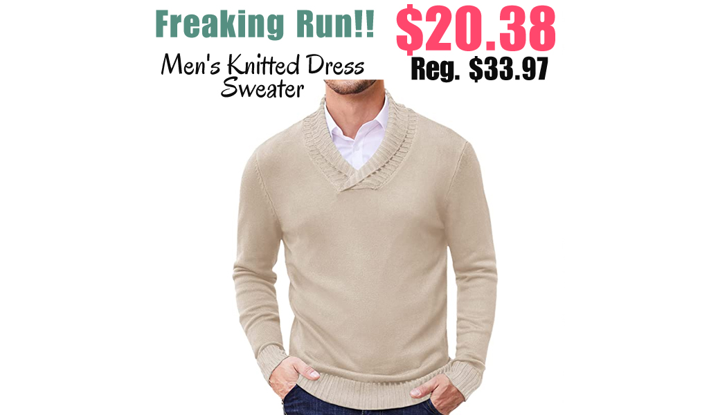 Men's Knitted Dress Sweater Only $20.38 Shipped on Amazon (Regularly $33.97)