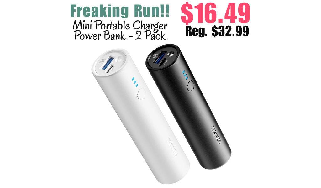 Mini Portable Charger Power Bank - 2 Pack Only $16.49 Shipped on Amazon (Regularly $32.99)