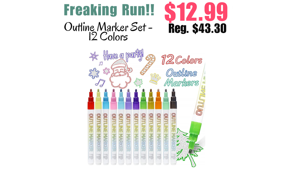 Outline Marker Set - 12 Colors Only $12.99 Shipped on Amazon (Regularly $43.30)