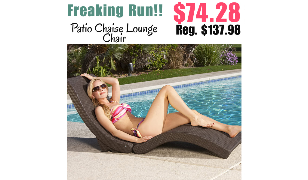 Patio Chaise Lounge Chair Only $74.28 Shipped on Amazon (Regularly $137.98)