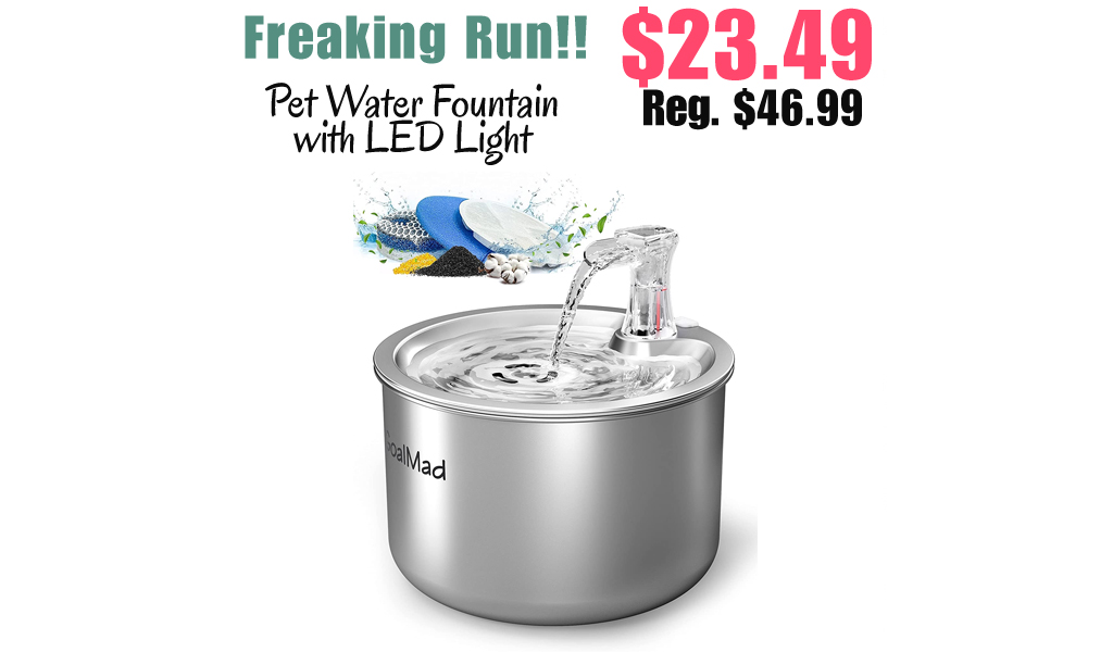 Pet Water Fountain with LED Light Only $23.49 Shipped on Amazon (Regularly $46.99)