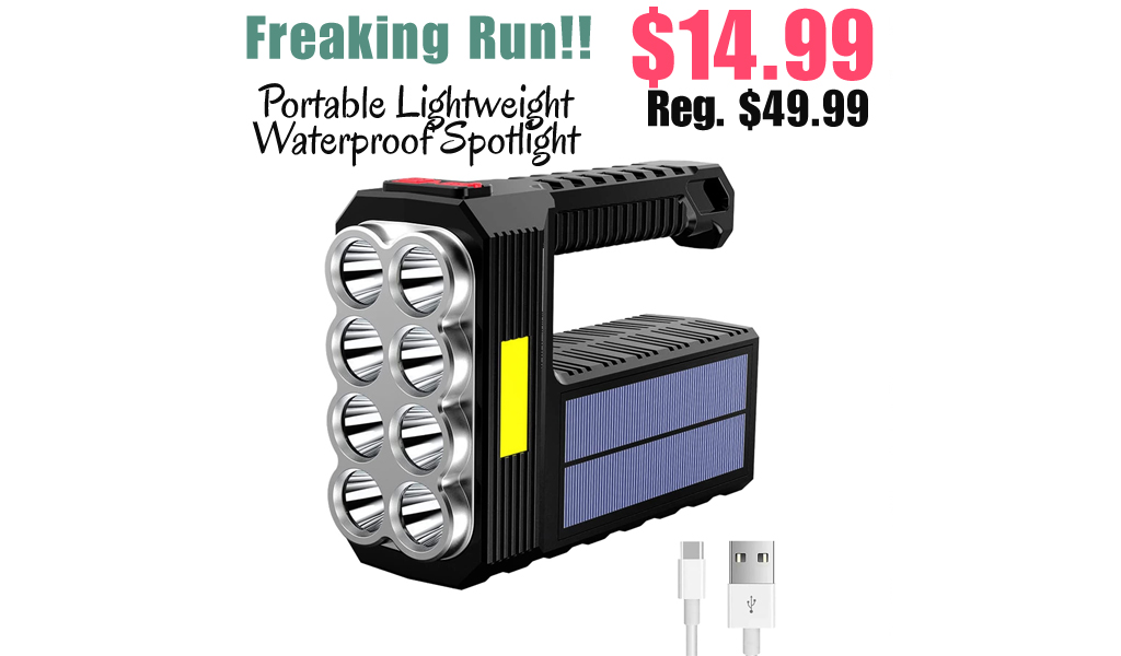 Portable Lightweight Waterproof Spotlight Only $14.99 Shipped on Amazon (Regularly $49.99)
