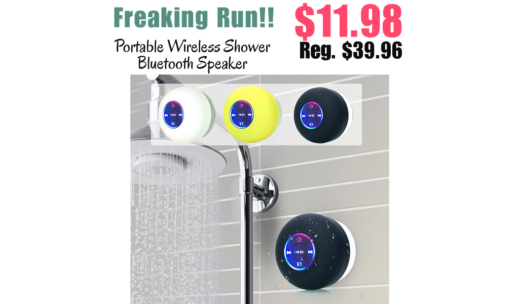 Portable Wireless Shower Bluetooth Speaker Only $11.98 Shipped on Amazon (Regularly $39.96)