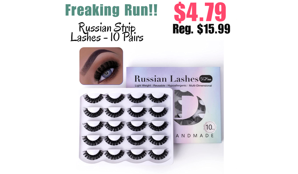 Russian Strip Lashes - 10 Pairs Only $4.79 Shipped on Amazon (Regularly $15.99)