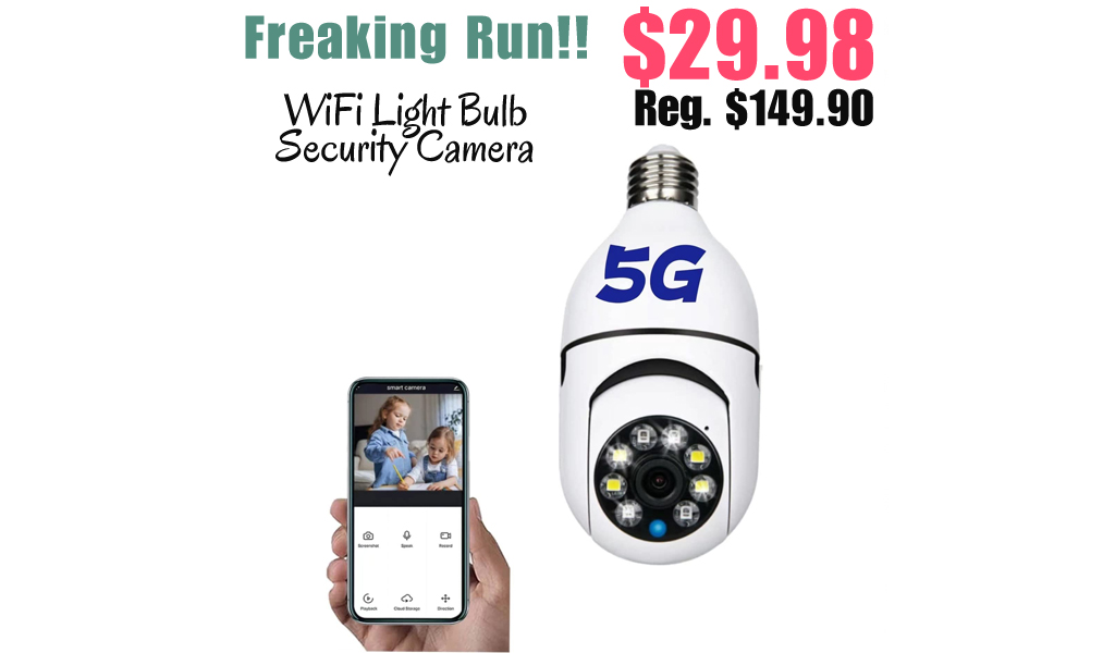 WiFi Light Bulb Security Camera Only $29.98 Shipped on Amazon (Regularly $149.90)