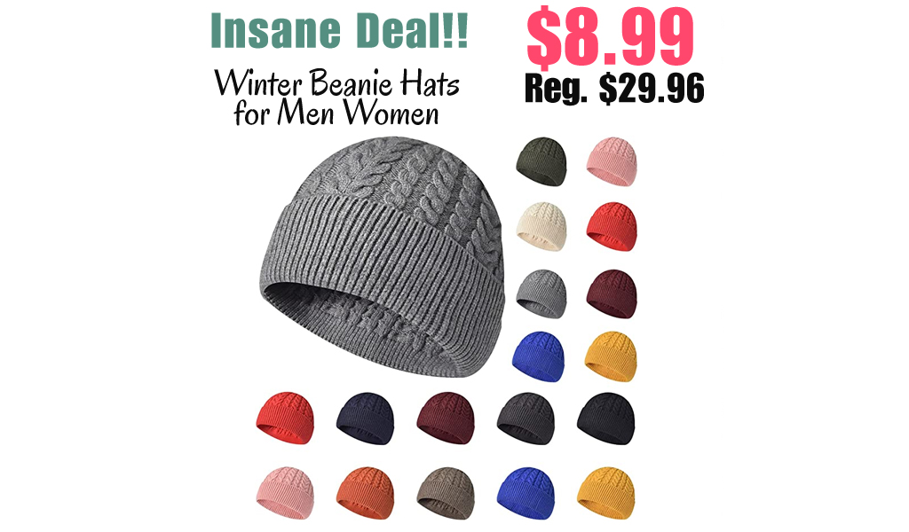Winter Beanie Hats for Men Women Only $8.99 Shipped on Amazon (Regularly $29.96)