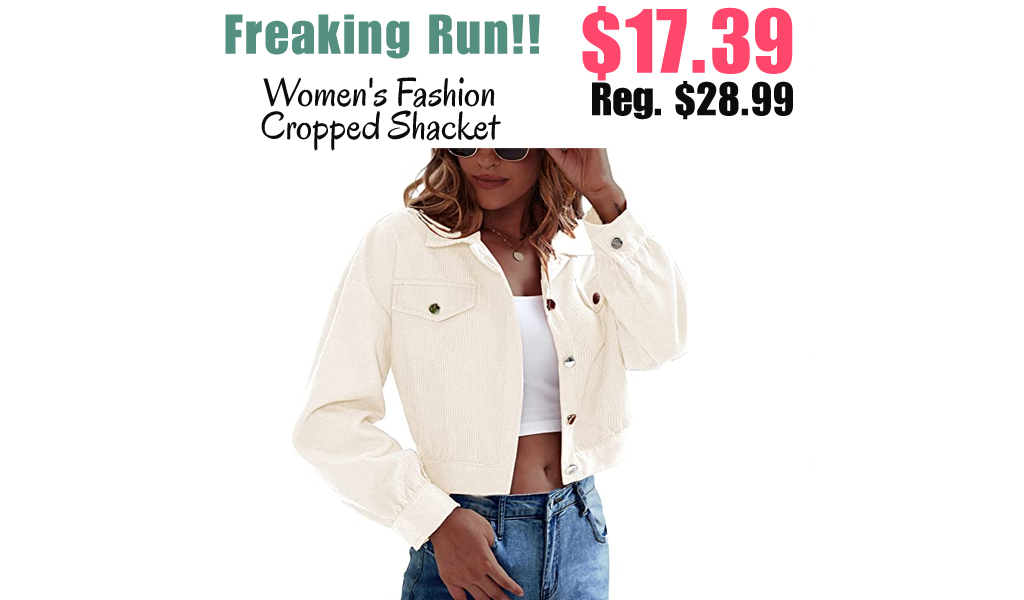 Women's Fashion Cropped Shacket Only $17.39 Shipped on Amazon (Regularly $28.99)