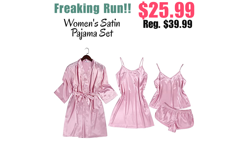 Women's Satin Pajama Set Only $25.99 Shipped on Amazon (Regularly $39.99)