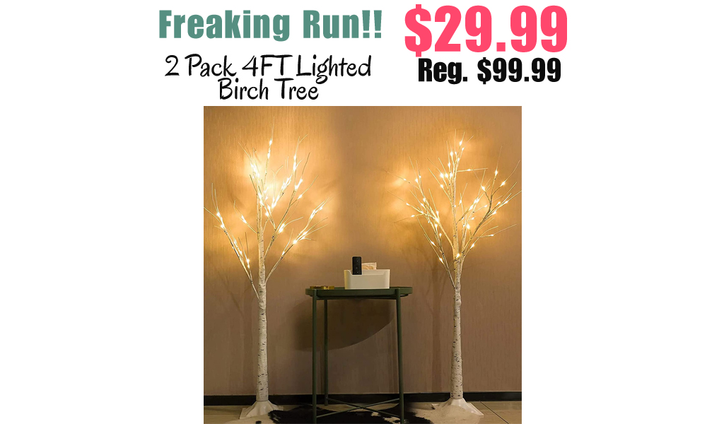 2 Pack 4FT Lighted Birch Tree Only $29.99 Shipped on Amazon (Regularly $99.99)