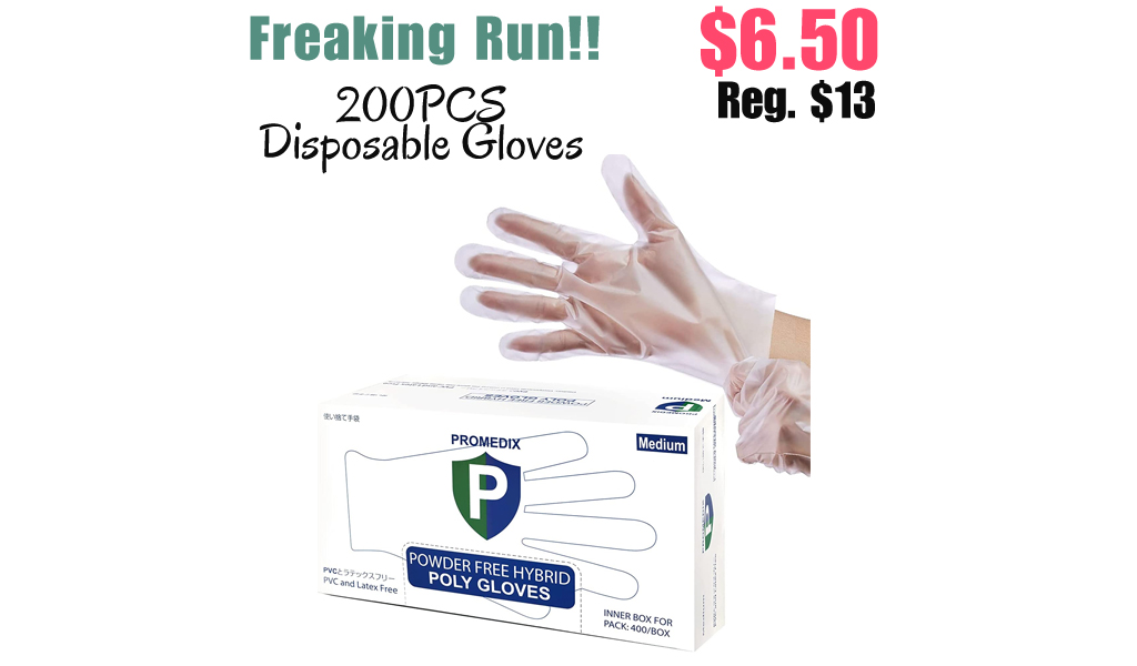 200 PCS Disposable Gloves Only $6.50 Shipped on Amazon (Regularly $13)