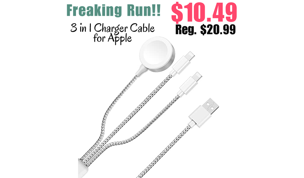 3 in 1 Charger Cable for Apple Only $10.49 Shipped on Amazon (Regularly $20.99)