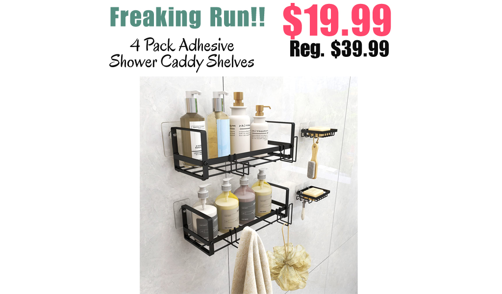 4 Pack Adhesive Shower Caddy Shelves Only $19.99 Shipped on Amazon (Regularly $39.99)
