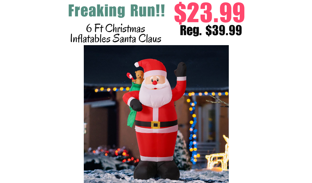 6 Ft Christmas Inflatables Santa Claus Only $23.99 Shipped on Amazon (Regularly $39.99)