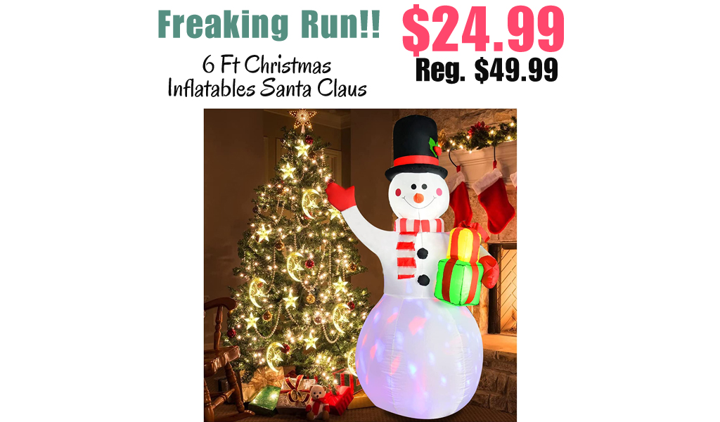 6 Ft Christmas Inflatables Santa Claus Only $24.99 Shipped on Amazon (Regularly $49.99)