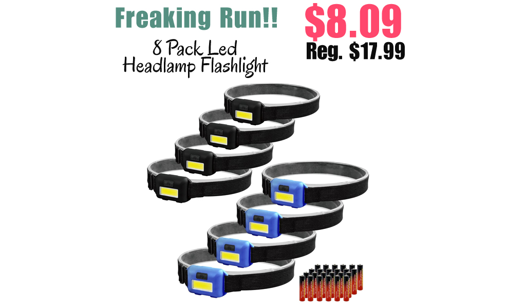 8 Pack Led Headlamp Flashlight Only $8.09 Shipped on Amazon (Regularly $17.99)